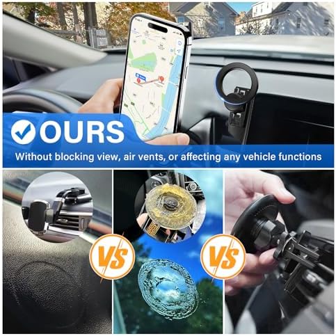 Custom-Fit 360-Degree Rotation Car Phone Holder for Toyota Corolla 2019-2025 & Corolla Cross 2022-2025 – Hands-Free Cell Phone Cradle with 8-Inch Screen Compatibility – Elevate Driving Safety and Convenience with Sturdy, Easy-Install Mount