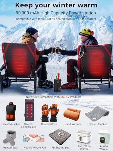 Ultimate 90000 m Ah High-Capacity Power Bank – Fast Charging 30 W PD & QC 3.0 Portable Charger with 5 Outputs & 2 Inputs – LED Display for Real-Time Monitoring – Optimal Compatibility with Phones, Tablets, Headsets & Smartwatches – Essential for Travel, Camping & Daily Use