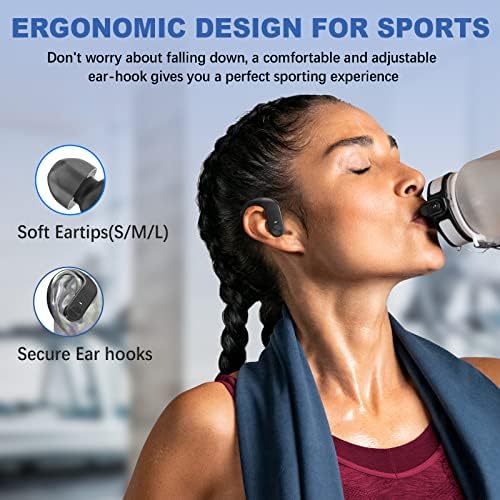 Unleash Your Sound with BEBEN Wireless Earbuds – 40-Hour Playtime & 8-Hour Continuous Playback, IPX6 Waterproof with Superior Stereo Audio, Ergonomic Fit, and Built-in Microphone for Seamless i OS & Android Compatibility – Ideal for Active Lifestyles and Sports Enthusiasts