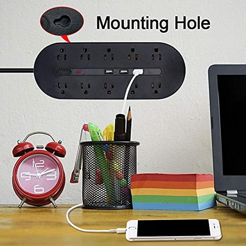Transform Your Power Experience with the 10 FT Polarized 2 Prong to 3 Prong Outlet Adapter – Featuring 5 V 3.4 A USB Charging, 1700 Joules Surge Protection, and Wall Mountable Design for Non-Grounded Outlets – Perfect for Home and Office Efficiency