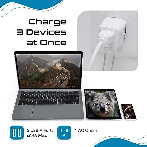 Compact Dual USB Travel Adapter for Effortless Charging in Australia, New Zealand, and China – Essential Type I Plug for Phones, Tablets, and Cameras – Quick Charge Capability with Universal Compatibility for Hassle-Free Global Adventures