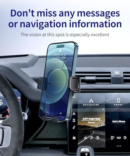 Precision-Fit Car Phone Holder for 2022-2025 Land Rover Defender & 2024-2025 Range Rover Evoque – Effortlessly Secure Your 11.4-Inch Screen Device with Innovative Clip Design for Enhanced Navigation – Essential Smartphone Mounting Solution with Universal Compatibility and Stylish Integration for Superior Driving Experience
