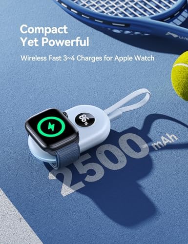 JOYROOM 2500 m Ah Magnetic Power Bank for Apple Watch – Ultra-Compact Travel Charger with Fast Charging for Series 9/8/7/6/SE/5/4/3/2/Nike/Ultra/Ultra 2 – Perfect On-the-Go Solution for Active Users and Adventurers