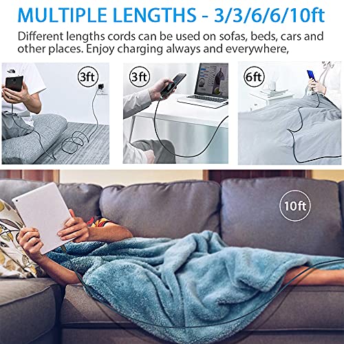 Terasako 5-Pack Magnetic Charging Cables – 540° Rotating Magnetic Connectors with LED Indicator – Versatile 90° Angle Design for Reduced Strain – Durable Nylon-Braided Cords in Black – Perfect for Smartphones, Tablets, and More – Enhanced Charging Speed & Compatibility