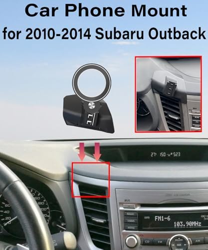 Magnetism Car Phone Holder for Subaru Outback 2010-2014 – Mag Safe-Compatible Adjustable Mount with 360-Degree Rotation for Hands-Free Convenience and Enhanced Driving Safety – Innovative Design to Prevent Air Vent Obstruction and Ensure Effortless Accessibility