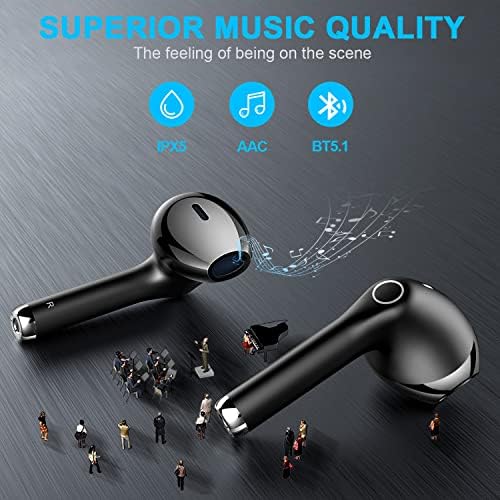 Unleash Your Sound with yobola Wireless Earbuds – Lightweight Deep Bass Bluetooth Headphones for Active Lifestyles, 25-Hour Playtime, Touch Control, IPX5 Waterproof, Built-in Microphone for Clear Calls – Perfect for Running and Fitness Enthusiasts