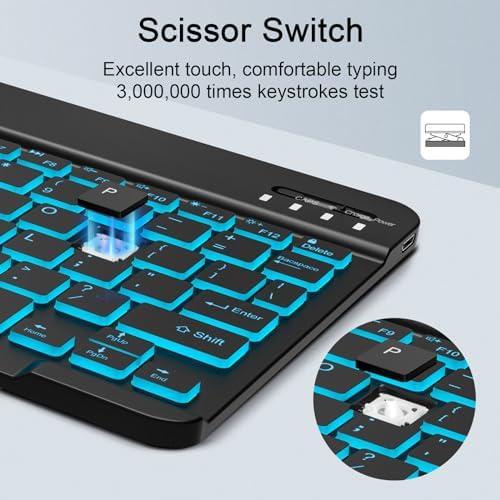 Sleek Wireless Keyboard and Mouse Combo – Rechargeable Bluetooth & 2.4 GHz USB for i Pad, Smartphone, PC & Laptop – Ergonomic Design for Ultimate Comfort in White – Elevate Your Workspace Efficiency!