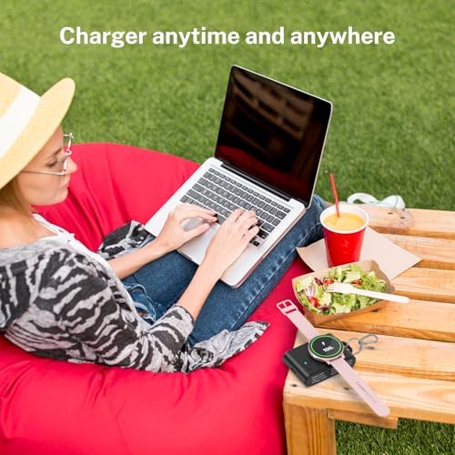 Portable 2-in-1 Watch Charger for Galaxy Watch 7 Ultra – 2000 m Ah High-Capacity Samsung Charger with Keychain for Galaxy Watch Series & Gear S3 – Fast Charging & Enhanced Portability for On-the-Go Power Solutions