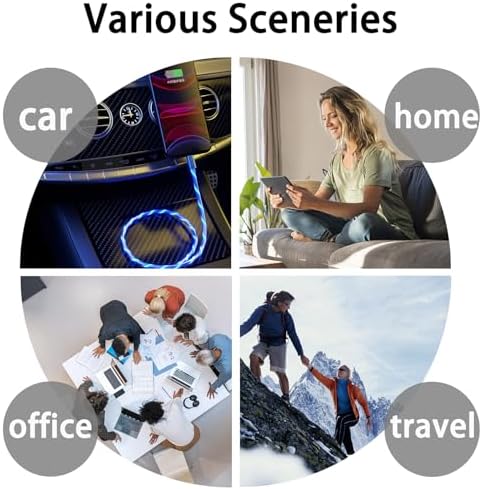 Vibrant LED USB C Charging Cable Duo – Fast Charge Type C Cords for Samsung Galaxy & LG Devices – 39-Inch Durable Light-Up Cables in Purple & Green for Enhanced Compatibility and Style