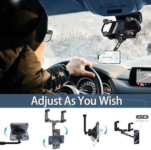 Revolutionize Your Driving Experience with Our Premium Mag Safe Car Mount – Secure Rear View Mirror Phone Holder for i Phone 16/15/14/13/12 Series & All Mag Safe Devices – Effortless Installation, Adjustable Viewing Angles, and Superior Magnetic Grip for Ultimate Safety and Convenience