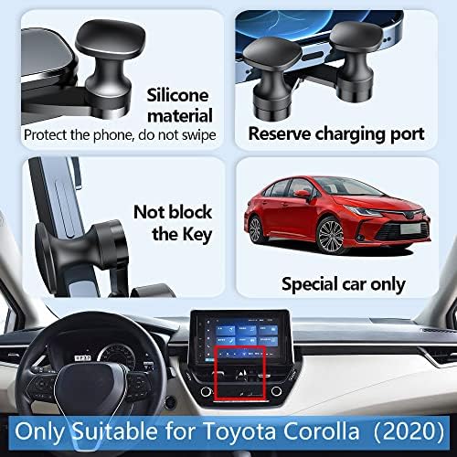 Toyota Corolla & Corolla Cross Phone Holder Mount – Ultimate Smartphone Bracket for 2020-2025 Models | 360° Rotating Design, Auto Lock Feature, Seamless Integration for Safe Driving & Easy Access | Premium Car Interior Accessory for Enhanced Navigation & Music Control