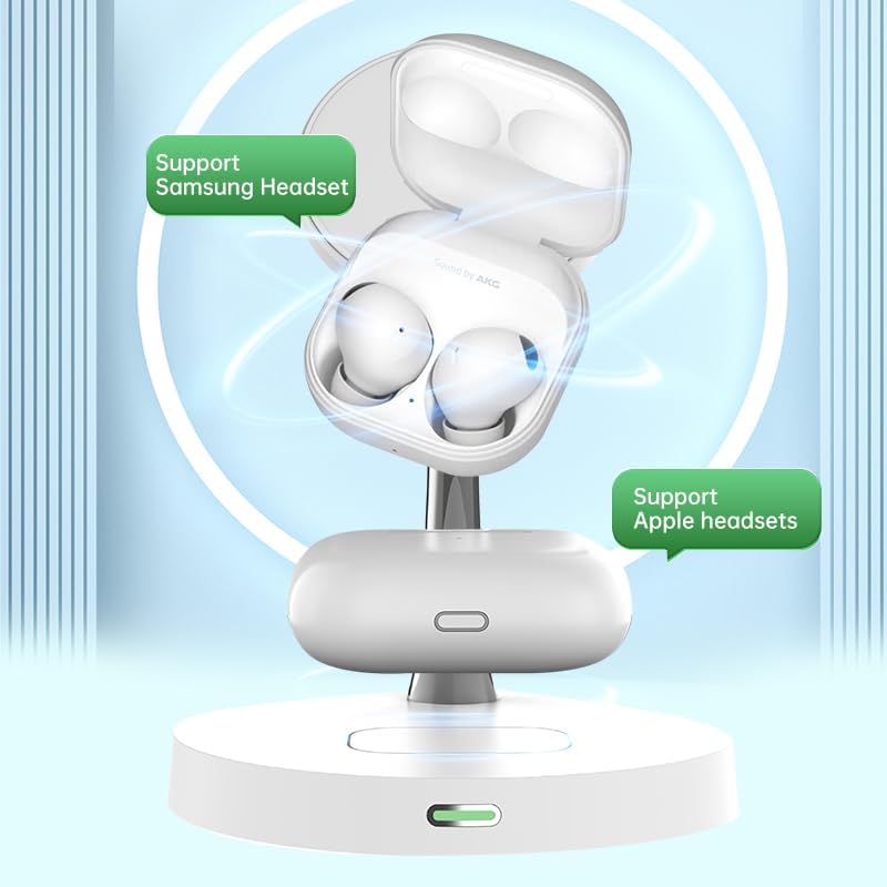 Versatile 3-in-1 Wireless Charging Station for Apple Devices – Fast 15 W Magnetic Charger for i Phone 15/14/13, Apple Watch & Air Pods – Travel-Friendly Dock with Enhanced Compatibility & Safety Features – Sleek White Design for Home or Office Use