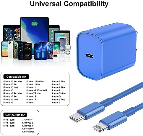 Ultra-Fast 3 FT USB-C to Lightning Charger Cable for i Phone 14, 13, 12, Pro Max & More – Certified High-Speed Charging, Enhanced Durability, and Universal Compatibility for Efficient Power Delivery – Perfect for Home, Office, and Travel Use