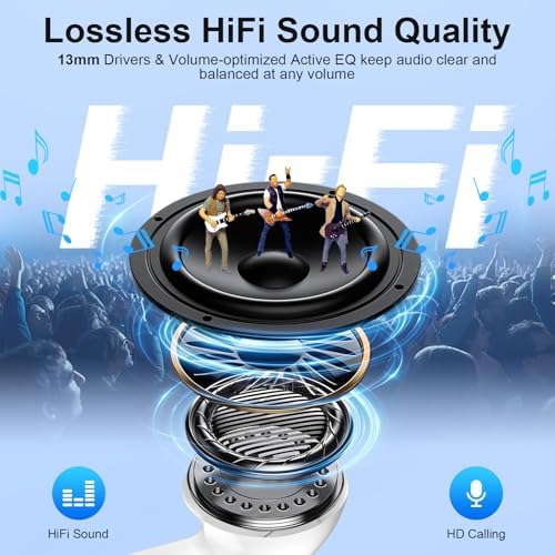 Premium Bluetooth 5.3 Sports Earbuds with IPX7 Waterproofing: Exceptional Noise Cancellation and 60 Hours Playtime – Ergonomic Fit for i Phone 15/16 & Samsung Galaxy S Series – Ultimate Sound Experience for Active Lifestyles and Outdoor Adventures