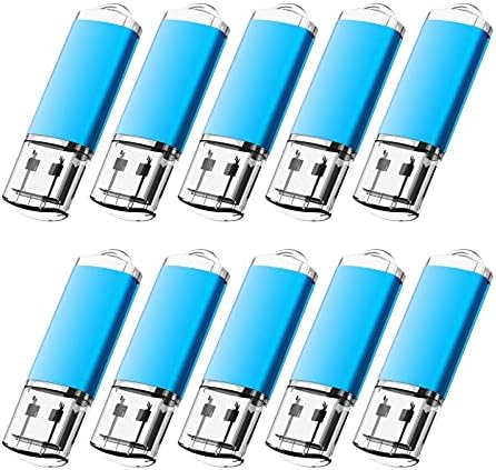 KOOTION 10-Pack 8 GB USB Flash Drives – High-Speed, Portable Memory Sticks with Keychain Design for Effortless Data Transfer and Storage Solutions – Compatible with PCs, Laptops, and Consoles