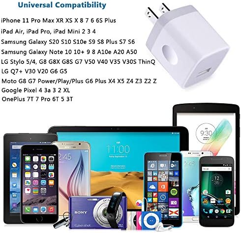 Compact USB Wall Charger for i Phone & Samsung Devices – 10-Pack Nono UV Single Port Power Adapter – 1 A/5 V Fast Charging Block for Travel and Home Use – Ultimate Compatibility for i Phone 15, 14, 13, 12, 11 Pro, SE, XR, XS, X, 8, 7, 6 Plus & i Pad – Reliable, Travel-Friendly Charging Solution for Multi-Device Power Needs
