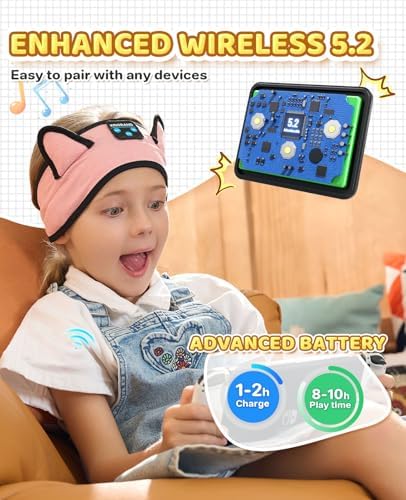 Ultimate Kids Bluetooth Headphones for Safe and Stylish Listening – Versatile Wired Playback Option with Volume Limiting Technology – Durable and Lightweight Design for Travel, School, and Home Use – Adjustable Headband for Customized Comfort – Compatible with Kindle, Tablets, and Cell Phones – Perfect for Boys and Girls