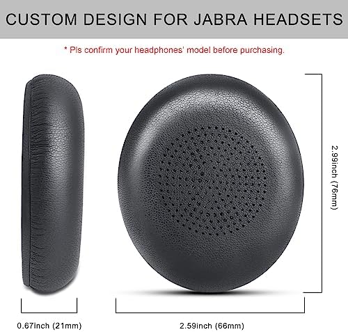 Ultimate Comfort Cooling Gel Ear Pad Replacement for Jabra Elite 45 h & Evolve2 65/40 Wireless Headphones – Premium Memory Foam Cushions for Enhanced Audio Clarity and Long-lasting Wear (Black)