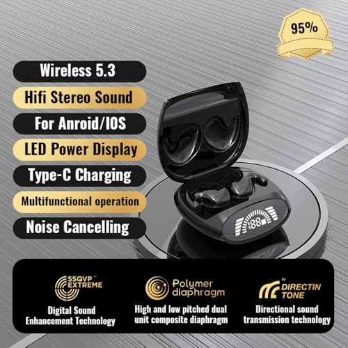 Revolutionary Wireless Sleep Earbuds for Side Sleepers – Ultra-Lightweight Noise-Cancellation In-Ear Headphones with Invisible Comfort Fit and LED Battery Indicator – Perfect for Restful Sleep, Productive Work, and Outdoor Activities – Seamless Device Compatibility with Swift Pairing in Elegant White Design
