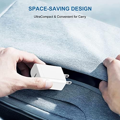 Lightning-Fast 20 W Apple Charger with MFi Certification – 6 ft USB-C to Lightning Cable Included for i Phone 14 Pro Max/14/13 Pro/12 Mini/12/11 & i Pad Air – Compact Power Block for Ultimate Portability and Rapid Charging Efficiency