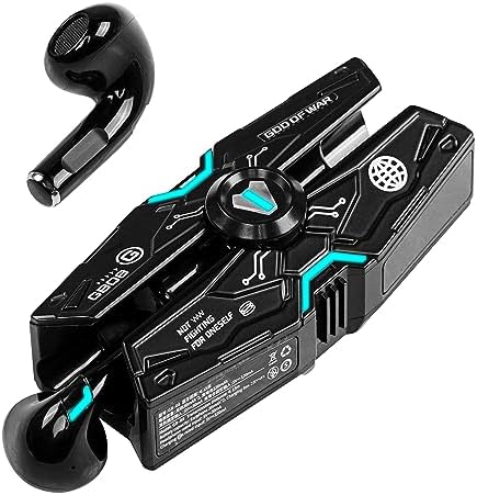 CERRXIAN Wireless Red Earbuds with LED Charging Case – High-Fidelity Stereo Sound for i OS & Android Devices, Perfect for Gaming, Fitness, and Everyday Use – Ergonomic Design for Secure Fit and Long Battery Life