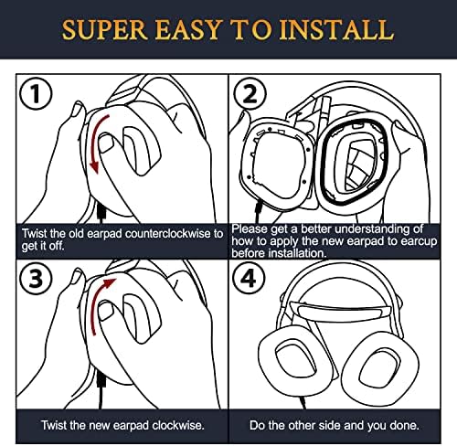 SOULWIT Premium Cooling-Gel Earpads for Corsair HS80 Max/HS80 USB Wired/HS80 RGB Wireless Headsets – High-Density Noise Isolation Foam for Enhanced Comfort and Immersive Gaming Experience – Effortless Installation and Sleek Black Design