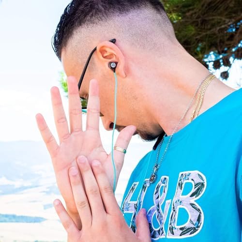LUDOS Clamor Wired Earbuds – Premium Noise-Isolating In-Ear Headphones with Memory Foam Tips, Built-in Microphone, 5-Year Warranty – Perfect for i Phone and Samsung Users, Ideal for Students and Small Ears in Stylish Pink – Ultimate Sound Quality and Comfort for Everyday Use