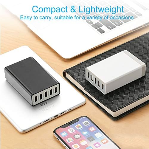 Eco-Friendly Bamboo Multi-Device Charging Station by Pezin & Hulin – Ultimate Organizer for Smartphones, Tablets & Smartwatches with 5 High-Quality Charging Cables – Efficient, Clutter-Free Design for Home or Office Use