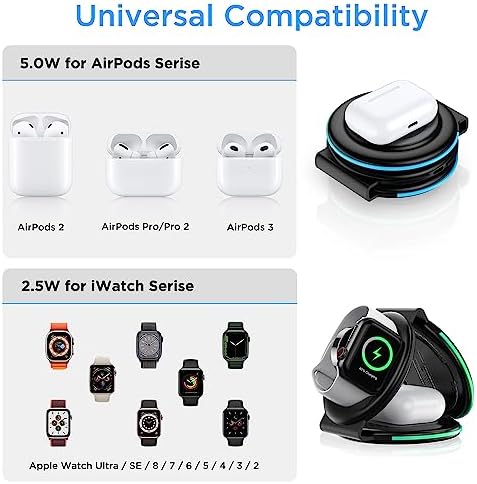 Revolutionize Your Charging Routine with the Ultimate 3-in-1 Magnetic Wireless Charger – Lightning-Fast Qi-Certified Power for Smartphones, Smartwatches, and Earbuds – Compact Foldable Design Perfect for On-the-Go Lifestyle – Elegant Black Finish for a Modern Touch