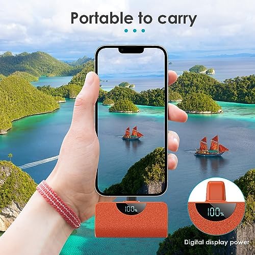 Ultra-Compact 5200 m Ah Power Bank for i Phone – 20 W PD Fast Charging Mini Portable Charger for i Phone 14 Pro Max/14/13/12/11/XR/X/8/7/6/SE – Lightweight Battery Pack with Intelligent Charging Technology for On-the-Go Power