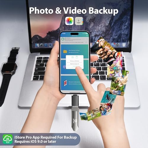 Effortless Memory Preservation: 128 GB Photo-Stick USB Flash Drive for All Devices | Auto Backup Tool for i Phone, Android & More | Secure Photo & Video Storage with High-Speed Transfer | Compact, Reliable Thumb Drive for Easy Access to Your Cherished Moments