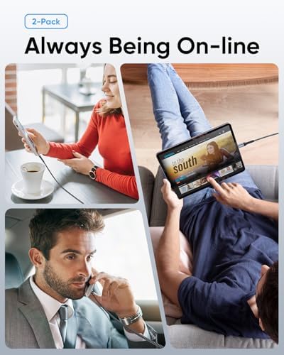 10 FT MFi Certified USB-A to Lightning Charging Cable – 2 Pack, Durable Nylon Braided Cord for Fast i Phone Charging – Compatible with i Phone 14/13/12/11 Pro Max, Mini, X, XS, XR, 8 Plus, SE & i Pad – Perfect for Home, Car & On-the-Go Use