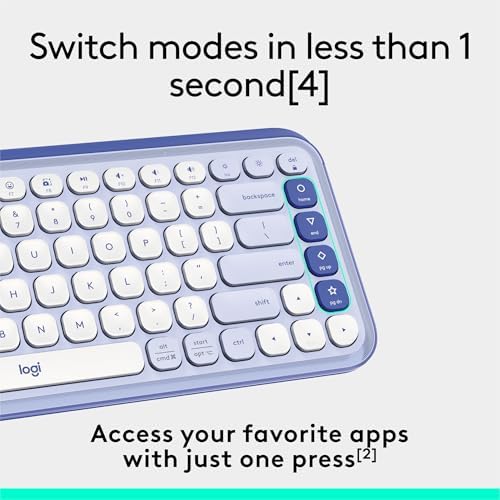 Elevate Your Workspace with the Logitech POP ICON Wireless Bluetooth Keyboard – Stylish Graphite & White Design, Effortless Multi-Device Switching, Comfortable Low-Profile Typing, and Customizable Keys for Enhanced Productivity on Laptops, Tablets, and PCs