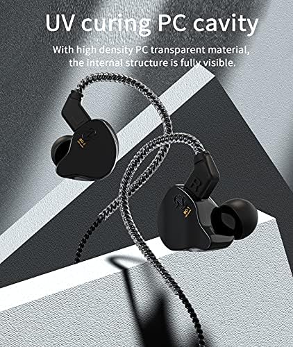 KZ ZSN PRO X Dual Driver Earbuds – Hi-Fi Stereo Headphones with Balanced Armature & Dynamic Driver, Ergonomic Comfort for Optimal Listening, Detachable Cable & Built-In Microphone, Perfect for Audiophiles & Everyday Use – Golden Finish
