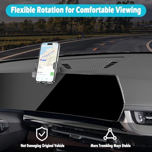 BMW X2 2022-2023 Car Phone Holder with Integrated Glasses Case – Secure Mount for 10.25-Inch Screens, Perfect for Thick Cases & Hands-Free Navigation, Compatible with 4.7 to 7-Inch Phones, Effortless Installation & Durable Design for Enhanced Driving Experience