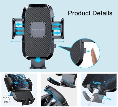 Ford-Compatible Adjustable Car Phone Holder Mount – Ultimate Accessory for F150, Maverick, Bronco, Ranger, Explorer & More – Secure Stability for Hands-Free Navigation & Calls – Ideal for Safety-Conscious Drivers Seeking Effortless Convenience and Efficiency