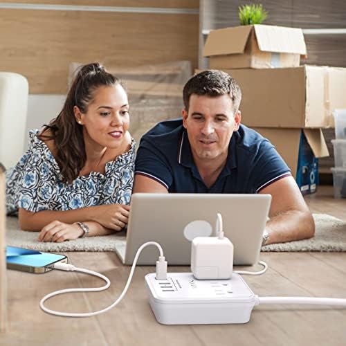 Travel Smart with the Cruise Essentials 6 Ft Non-Surge Power Strip: 3 Outlets & 4 USB Ports (1 USB-C) for Effortless Charging on Cruises, at Home, or in the Office – ETL Listed, Sleek Black Design for Enhanced Device Compatibility and Safety