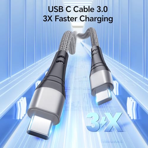 Dayaoncy 10 FT Pink USB C Charger Cable – Dual Pack of Fast Charging Cables with 100 W Power Delivery for i Phone 15/16 Pro Max, Android Devices, Tablets, and Laptops – Superior Durability and Stylish Design for Ultimate Convenience