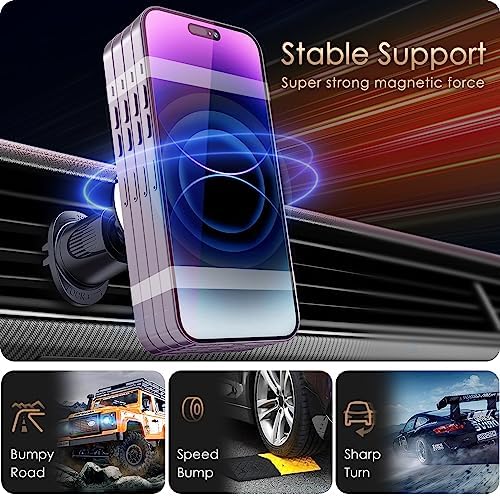 Volport Advanced Magnetic Phone Mount for Automotive Use – Heavy-Duty Vent & Dashboard Holder Compatible with Mercedes Benz and Mini Cooper – Securely Stabilizes i Phone, Samsung Devices & Tablets with Superior Magnet Technology – Effortless Installation for Safe, Hands-Free Navigation and Entertainment