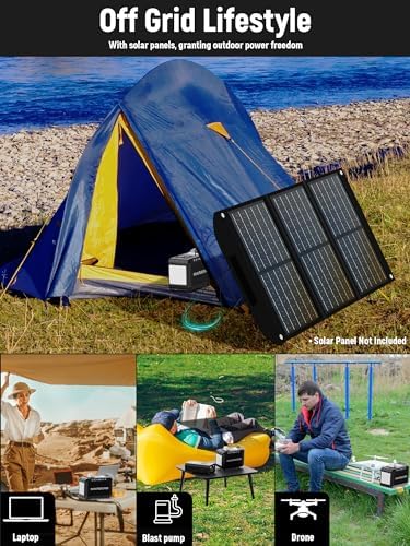 MARBERO High-Capacity Portable Power Bank with AC Outlet – 24000 m Ah Emergency Battery Pack for Outdoor Adventures, Home Office, and Hurricane Preparedness – Peak 120 W/110 V Charger for Laptops and Devices, Fast Charging with Multiple USB Ports