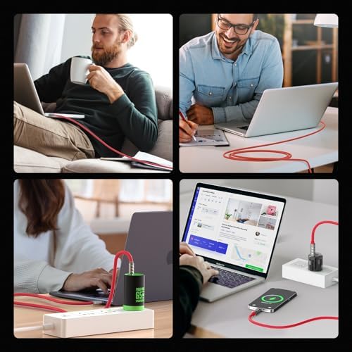 4-in-1 Universal Multi USB Charging Cable – 240W Max Fast Charger Cord with Multiple Connectors for iPhone 16/15/14/13, iPad, Samsung, MacBook, Tablets & More (Black, 6.6Ft) – Enhanced Compatibility and Speed