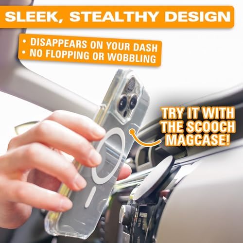 Revolutionary Scooch Wingmount Magnetic Phone Mount for Cars – Ultimate Hands-Free Smartphone Holder with Strong Magnet for Dashboard, Adjustable Viewing Angles, Compatible with All Smartphone Models and Cases – Enhance Your Driving Safety and Convenience (2022 Model)