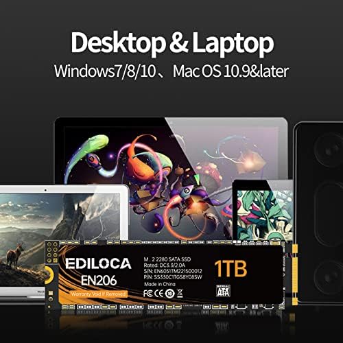 Upgrade Your System with the EN206 512 GB M.2 SSD – High-Speed 3 D NAND TLC Technology for Ultrabooks and Mini PCs, Blazing Fast Read/Write Speeds of 550/460 MB/s, Enhanced Compatibility for Seamless Performance and Efficiency
