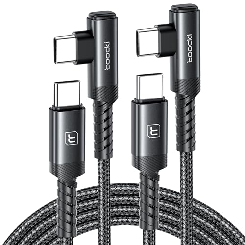 10 ft USB C to USB C Charger Cable (2-Pack) – 60 W Fast Charging Type C Cord with Right Angle Connector for i Phone 16, 15 Pro Max/Plus, Mac Book Air, Samsung S23 Ultra/S22, Note 20 – Superior Durability & Enhanced Ergonomics for Optimal Device Performance