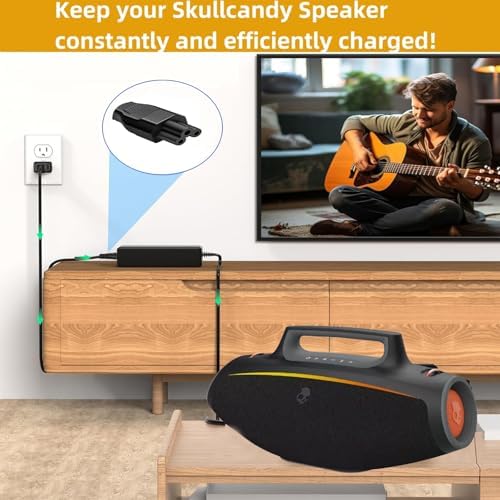High-Performance 22 V Charger for Skullcandy Barrel Bluetooth Boombox XT – Essential AC Adapter for Uninterrupted Audio Bliss with Skullcandy Barrel 2 Models SKSK1849 RY72 A220320 M2 2 SKAC1890 B0 W2 – Quick Charge Power Cord for Portable Sound Enjoyment and Enhanced Listening Experience