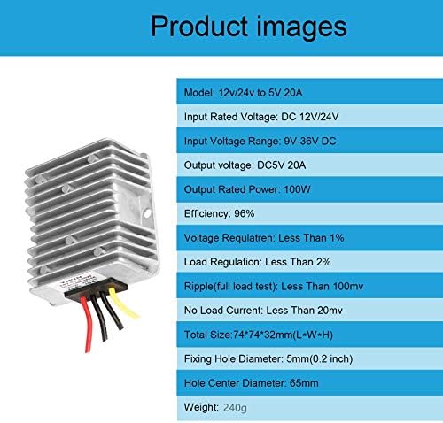 Advanced Waterproof 20 A Buck Converter Module – High-Efficiency DC Voltage Regulator for 12 V/24 V to 5 V Power Supply – YIPIN HEXHA for Reliable Performance and Versatile Applications