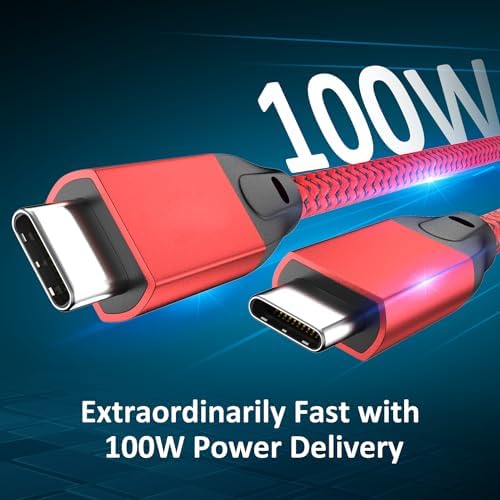 Experience High-Speed Connectivity with Use Bean USB C to USB C Cable – 100 W Fast Charging & 20 Gbps Data Transfer – 15 FT Dual Pack for Mac Book Pro, Galaxy S25 Ultra, i Pad Mini 6, and More – Enhanced 4 K Video Output for Ultimate Performance and Compatibility