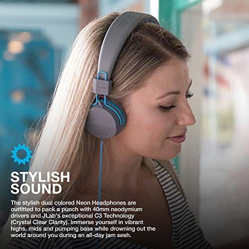 Discover the JLab Neon Folding On-Ear Headphones in Black – Your Ultimate Audio Companion for Travel and Daily Use | Lightweight Design with Tangle-Free Cord for Effortless Portability | Advanced Noise Isolation Technology for Uninterrupted Listening | Powered by 40 mm Neodymium Drivers for Rich, Crystal-Clear Sound | Ergonomic Fit with Plush Cushions for Extended Comfort | Perfect for Music Lovers, Commuters, and Home Relaxation