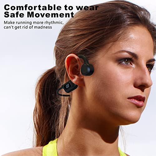 Unleash Your Active Lifestyle with TEDATATA Open Ear Wireless Bluetooth Headphones – Cutting-Edge Waterproof Sport Earbuds Featuring LED Display for Ultimate Safety and Performance in Cycling, Running, Hiking, and Driving – Stay Connected, Stay Aware!