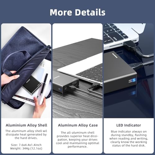 MAIWO Dual Bay RAID Hard Drive Enclosure for 2.5-Inch SATA SSDs and HDDs – USB 3.1 Gen 2 (10 Gbps) with Versatile RAID Modes (0/1/JBOD/PM) – 16 TB External Storage Solution in Durable Aluminum – Optimal Performance for Professionals and Gamers